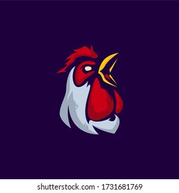 rooster head logo template logo design
