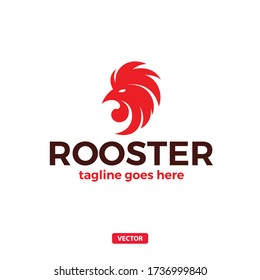 Rooster Head Logo. Vector Rooster Chicken Logotype