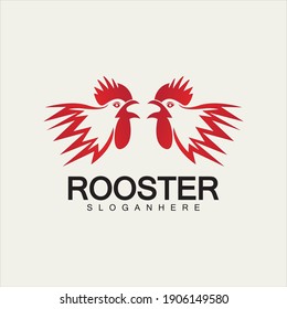 Rooster head logo vector icon symbol illustration design.Rooster  chicken  cock. Abstract vector illustration