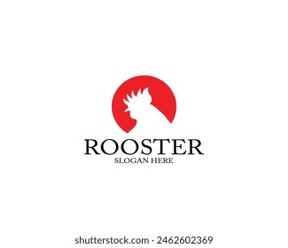 Rooster head logo vector icon symbol illustration design.Rooster chicken cock. Abstract vector illustration