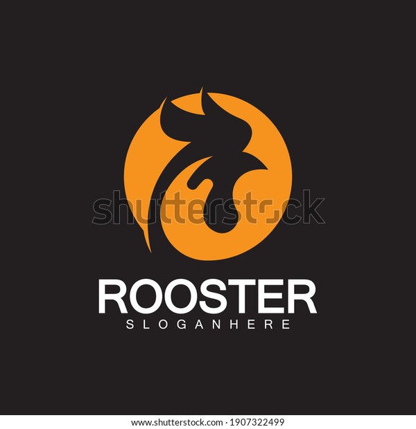 Rooster head logo\
vector icon symbol illustration design.Rooster  chicken  cock.\
Abstract vector\
illustration