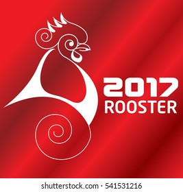 Rooster head logo - vector illustration, emblem design