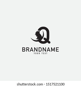 Rooster head logowith red and dark purple color. Creative rooster head logo design inspiration. can be used as symbols, brand identity, company logo, icons, or others. 
