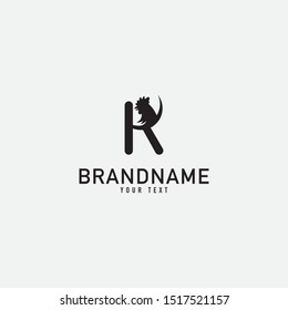 Rooster head logowith red and dark purple color. Creative rooster head logo design inspiration. can be used as symbols, brand identity, company logo, icons, or others. 