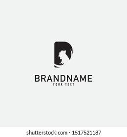 Rooster head logowith red and dark purple color. Creative rooster head logo design inspiration. can be used as symbols, brand identity, company logo, icons, or others. 