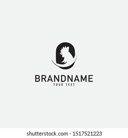 Rooster head logowith red and dark purple color. Creative rooster head logo design inspiration. can be used as symbols, brand identity, company logo, icons, or others. 