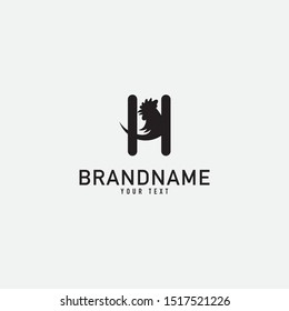 Rooster head logowith red and dark purple color. Creative rooster head logo design inspiration. can be used as symbols, brand identity, company logo, icons, or others. 