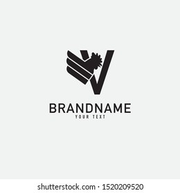 Rooster head logowith red and dark purple color. Creative rooster head logo design inspiration. can be used as symbols, brand identity, company logo, icons, or others.
