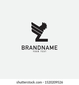 Rooster head logowith red and dark purple color. Creative rooster head logo design inspiration. can be used as symbols, brand identity, company logo, icons, or others.