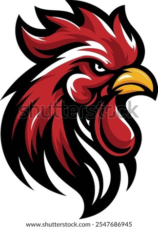 Rooster Head Mascot, Chicken, Rooster illustration, vector Logo