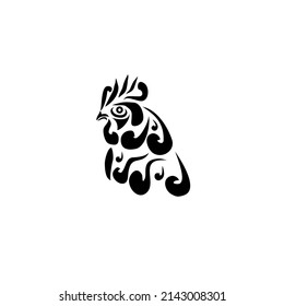 rooster head tattoo, can be use on all media because made with high resolution