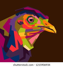 rooster head vector illustration