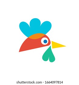 rooster head vector logo icon