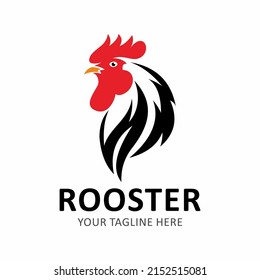 rooster head vector logo, icon