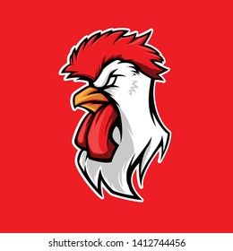 Rooster Head Vector Logo Template