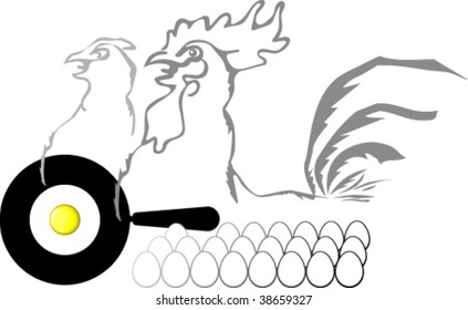Rooster and Hen