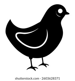 Rooster Hen vector illustration Silhouette isolated on white background 