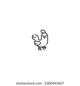 rooster icon with black color