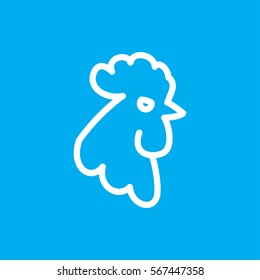 rooster icon illustration isolated vector sign symbol