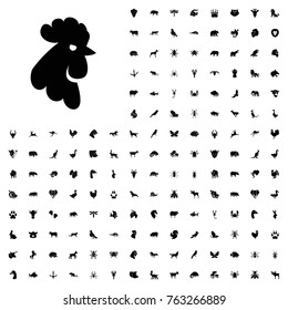 Rooster icon illustration isolated vector sign symbol. animals icon set for web and mobile.