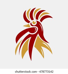 Rooster Icon. Image of 2017 year of Rooster.