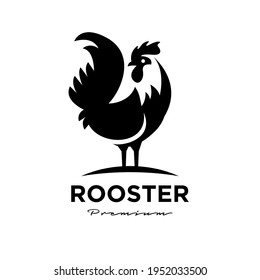 Rooster icon logo design template Vector Illustration