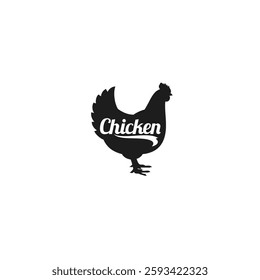 Rooster icon logo flat vector design