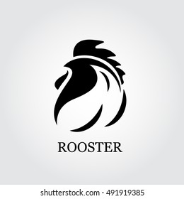 Rooster icon logo. as symbol of new year 2017 in Chinese calendar.