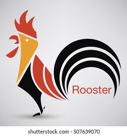 Rooster icon. Rooster logo. Vector illustration