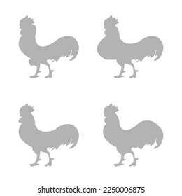 Rooster icon on a white background, vector illustration