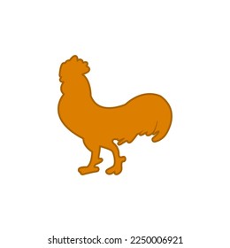 Rooster icon on a white background, vector illustration