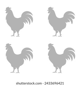 Rooster icon on a white background, vector illustration