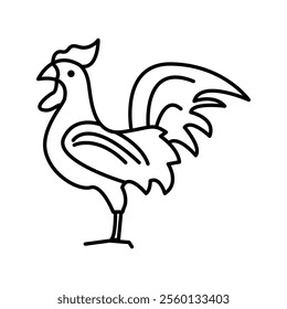 Rooster icon on white background