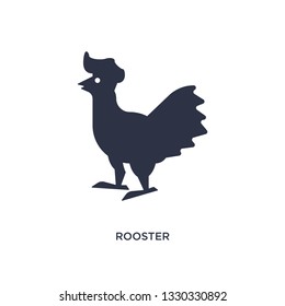 rooster icon. Simple element illustration from farming concept. rooster editable symbol design on white background. Can be use for web and mobile.