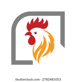 Rooster icon in speech bubble