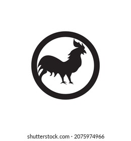 Rooster icon and symbol template illustration