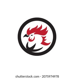 Rooster icon and symbol template illustration