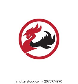 Rooster icon and symbol template illustration
