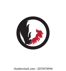 Rooster icon and symbol template illustration
