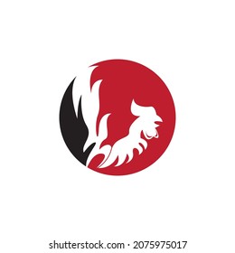 Rooster icon and symbol template illustration