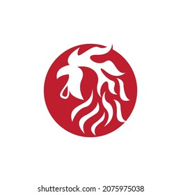 Rooster icon and symbol template illustration
