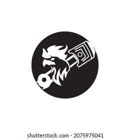 Rooster icon and symbol template illustration