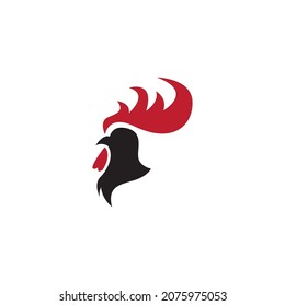 Rooster icon and symbol template illustration