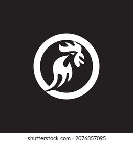 Rooster icon and symbol template illustration