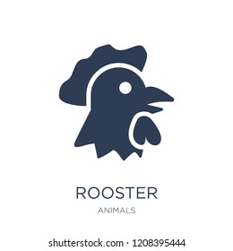 Rooster icon. Trendy flat vector Rooster icon on white background from animals collection, vector illustration can be use for web and mobile, eps10