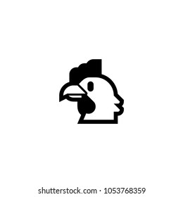 Rooster icon. Vector cock character