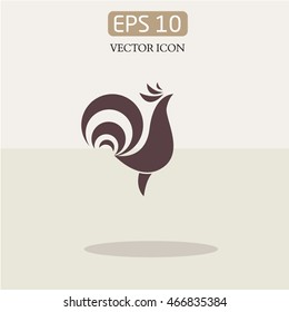 rooster icon vector. farm logo