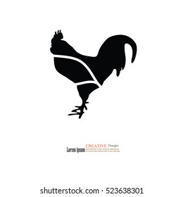 rooster icon.rooster.vector illustration.