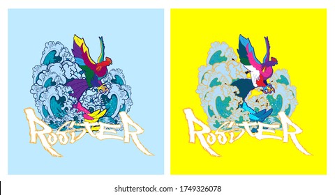 Rooster illustration design for sukajan is mean japan traditional cloth or t-shirt with digital hand drawn Embroidery Men T-shirts Summer Casual Short Sleeve Hip Hop T Shirt