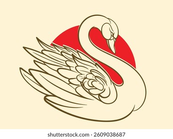 rooster illustration with japanese style for kaijune event
